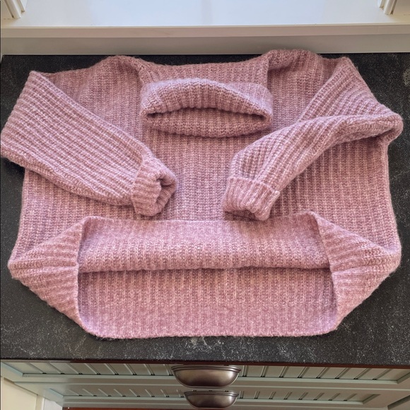 NWT Fisherman Out of Ireland Pink Wool Turtleneck Sweater Women’s Ex-Large (XL) - Picture 5 of 10